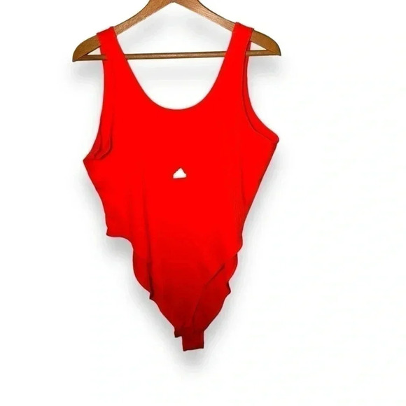 Adidas red ribbed bodysuit  XL - Picture 3 of 7
